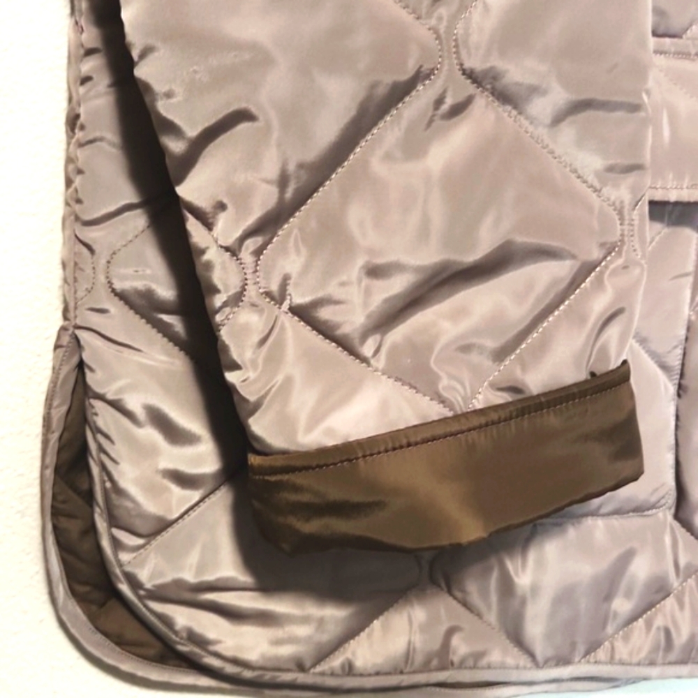 NWT! Lucky Brand Quilted Faux Fur Toffee Tobacco XL - Picture 10 of 15
